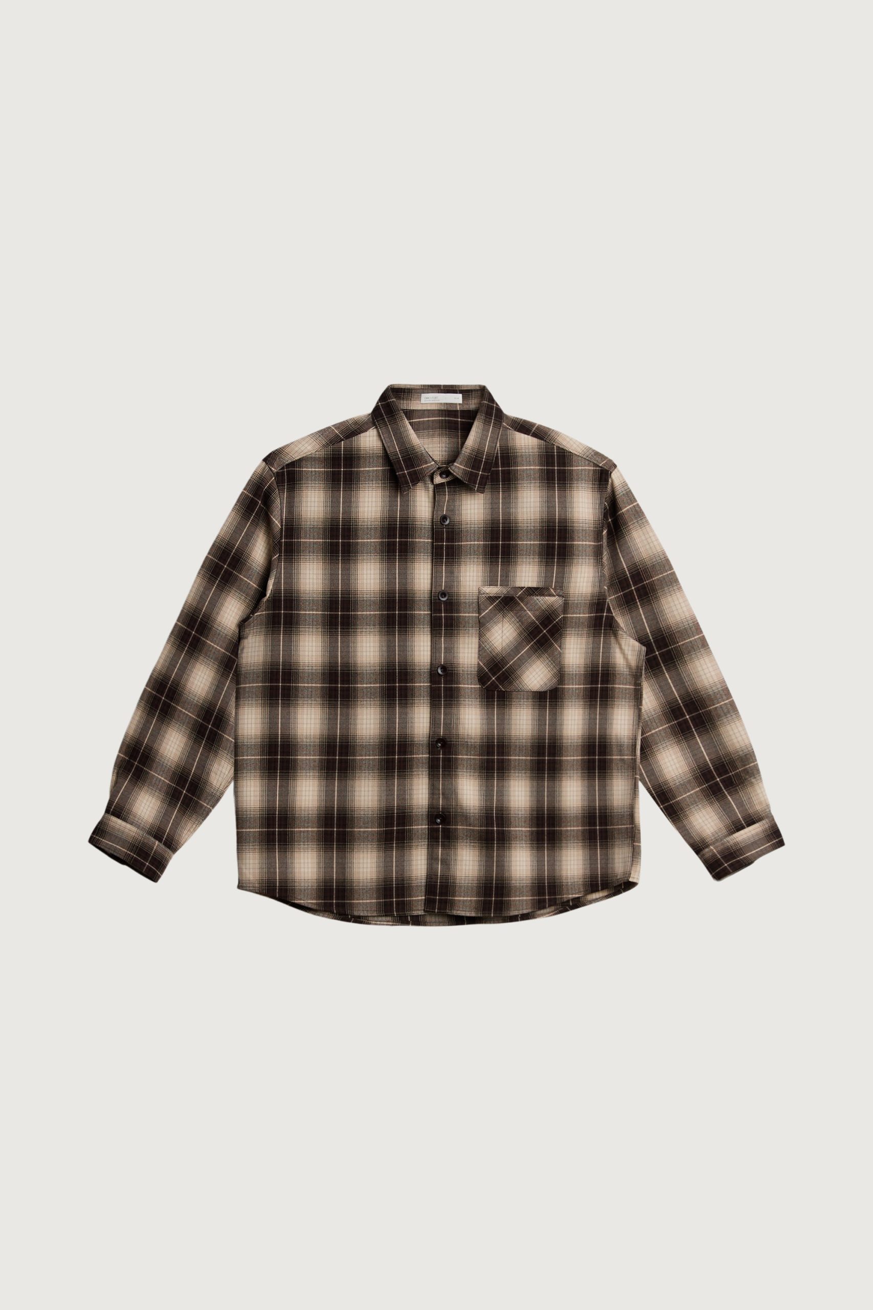 PLAID GRID BUTTON-UP SHIRT